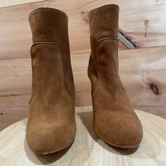 Zara Collection Camel Brown Suede Booties in Size 39 (US 8) - Picture 11 of 11